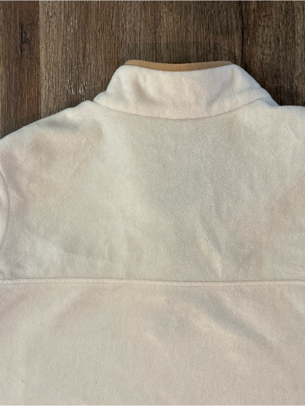 Women Columbia Cream Fleece Pullover with Tan Snap Placket 3XL - Picture 11 of 11